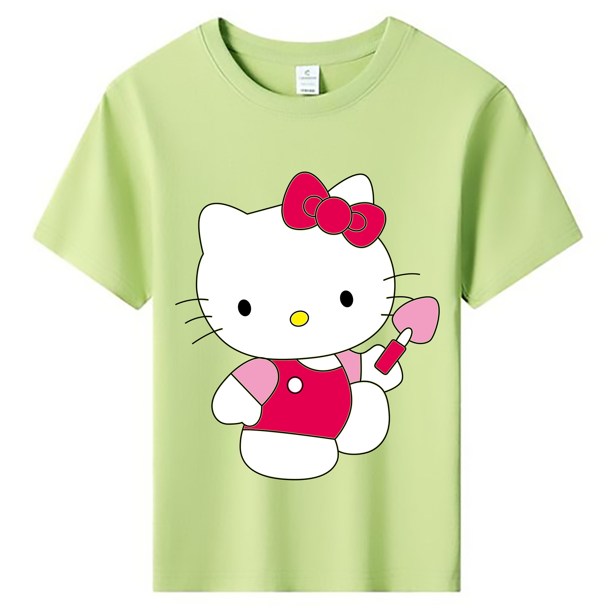 （画像用） Hello Kitty ハローキティ 綿100％キッズTシャツ（フロントプリント）